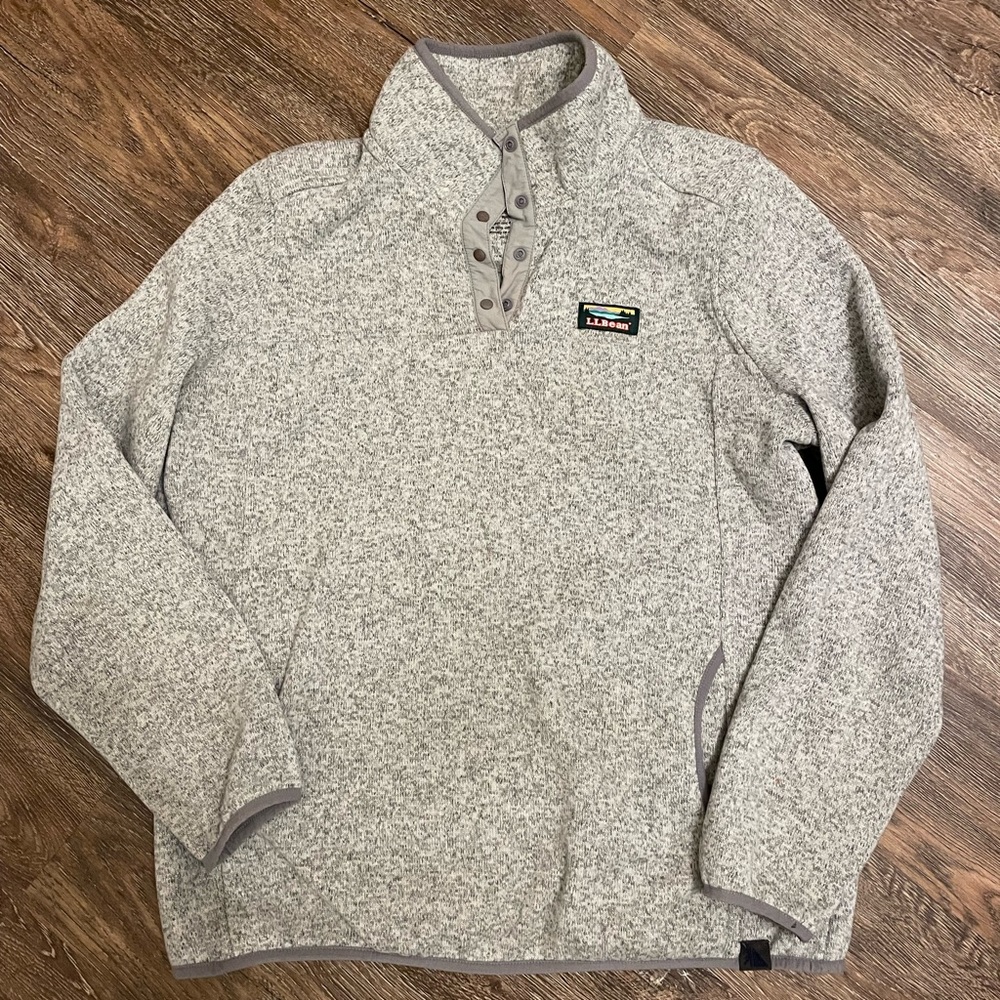 LLBean Women’s Sweater Fleece Pullover Size L